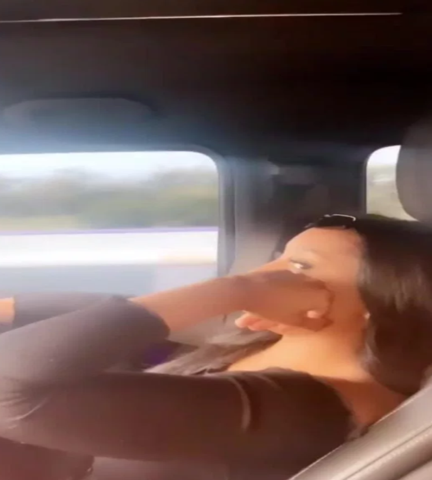 Riyad Mahrez’s wife Rita filmed with feet on dashboard while driving at on motorway in shocking video - Bóng Đá