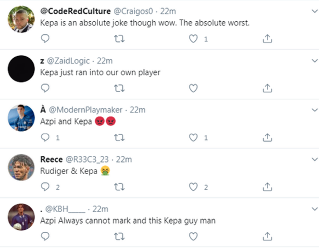 'Embarrassing!' - Angry Chelsea fans noticed what Kepa Arrizabalaga did against West Ham - Bóng Đá