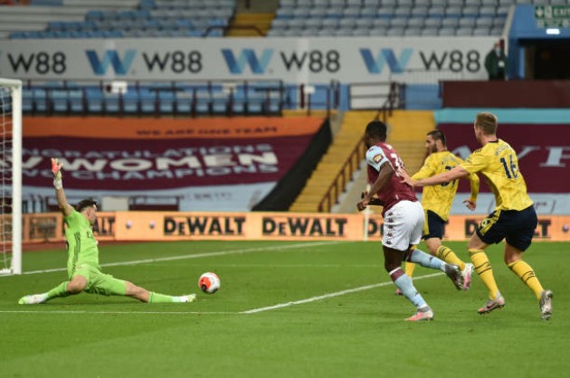 Pierre-Emerick Aubameyang loses Tyrone Mings as he LAUGHS to himself - Bóng Đá