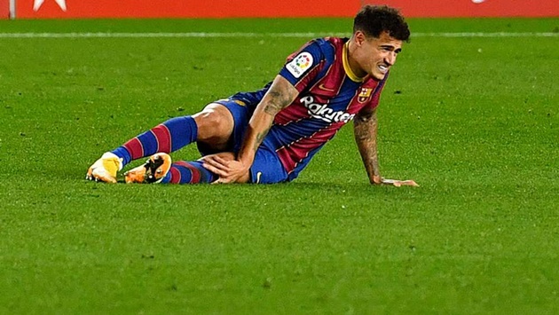Coutinho injury adds to Barca's woes as Catalans record worst La Liga start since 2003 - Bóng Đá