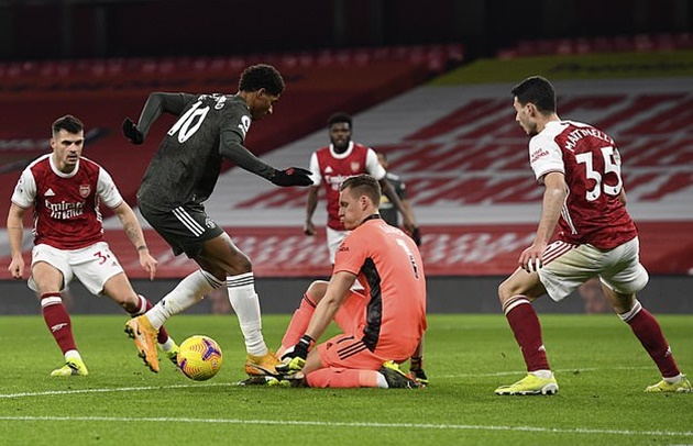 Tình huống va chạm giữa Lacazette và Maguire - Bóng Đá