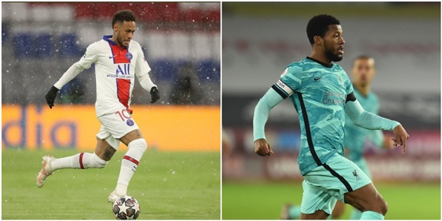 Barcelona với 2 mục tiêu Neymar và Wijnaldum.