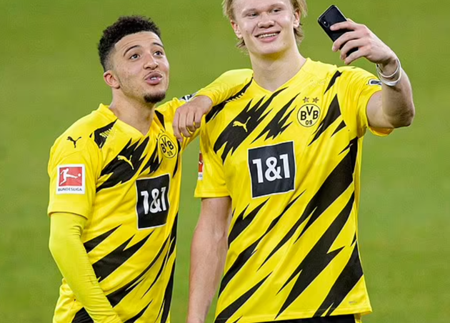 Bộ đôi Sancho và Haaland.