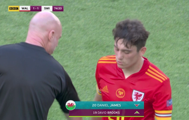 Daniel James shocked after being hauled off seconds after Wales equalise versus Switzerland in Euros opener - Bóng Đá