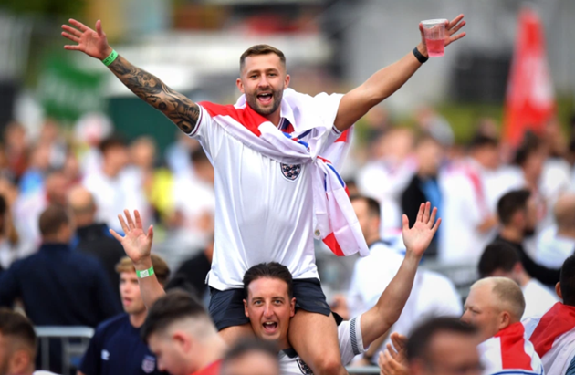 Millions of England fans party into the night as Three Lions score FOUR times to clinch historic Euro semi-final - Bóng Đá