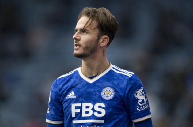 Maddison trong màu áo Leicester City.