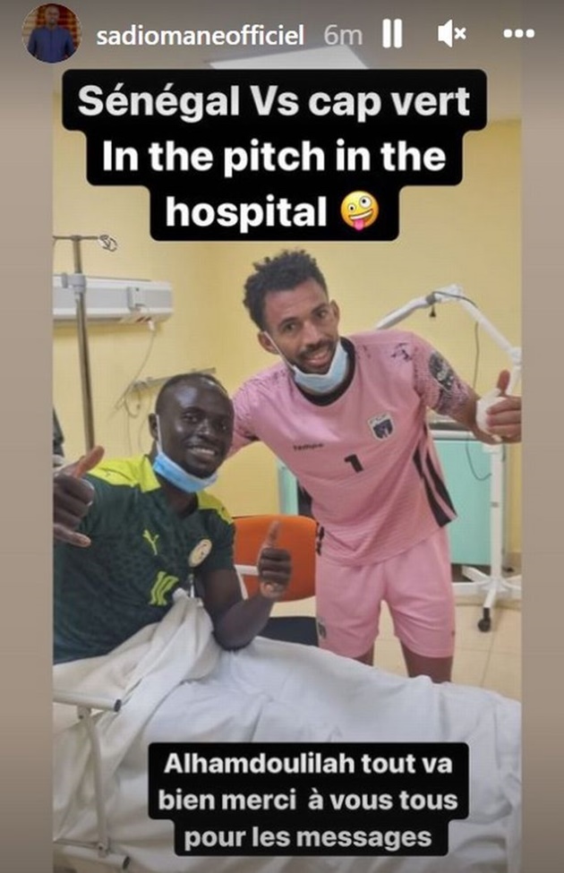 Liverpool star Sadio Mane posts update from hospital after AFCON injury scare - Bóng Đá