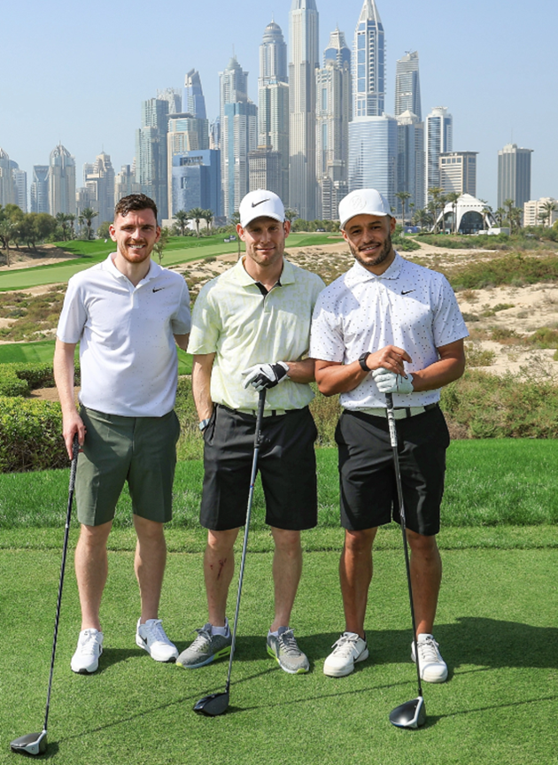 Five-a-side team sorted’ – Harry Maguire and Jordan Pickford link up with Lee Westwood at Dubai Desert Classic Pro-Am - Bóng Đá