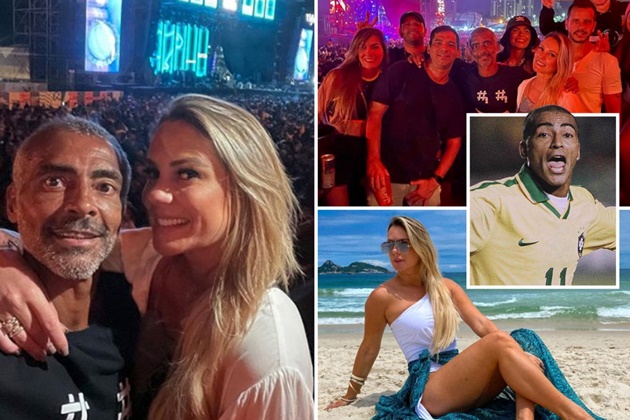 Brazil legend Romario whisks stunning girlfriend Marcelle Ceolin - Bóng Đá