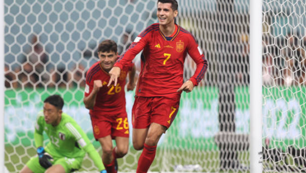 Morata mở tỷ số trận đấu.