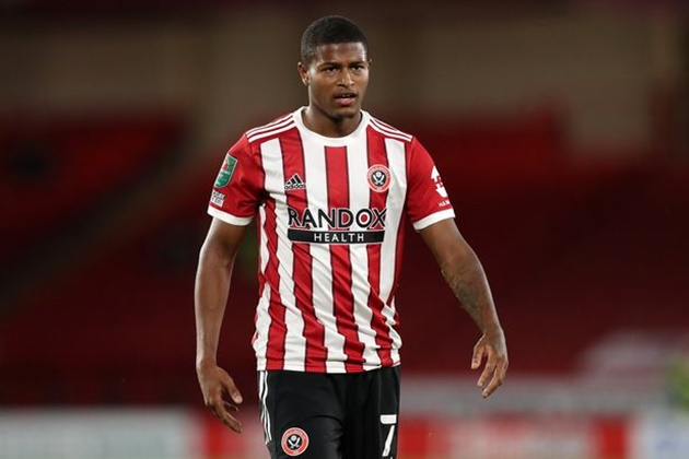 Brewster trong màu áo Sheffield United.