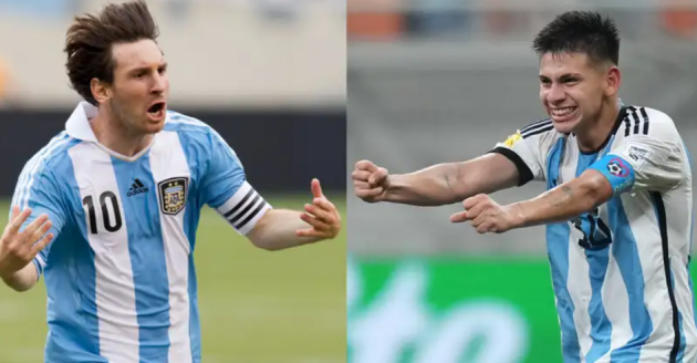Echeverri được so sánh với Messi.