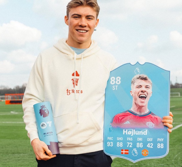 Rasmus Højlund has just been awarded the Premier League Player of the Month Award for February!  - Bóng Đá