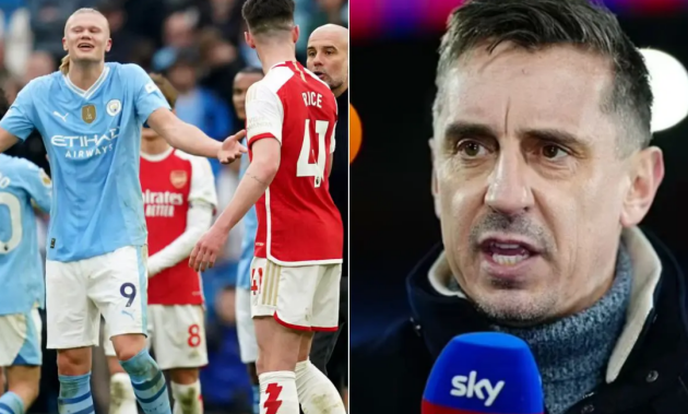Gary Neville names the day he expects Man City to beat Arsenal in title race - Bóng Đá