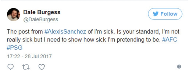 Fan Arsenal nói gì về khi Sanchez bị 'bệnh'? - Bóng Đá