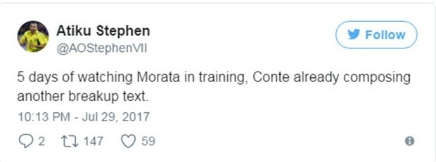 Morata được vợ 'tiếp sức' trước thềm Community Shield - Bóng Đá