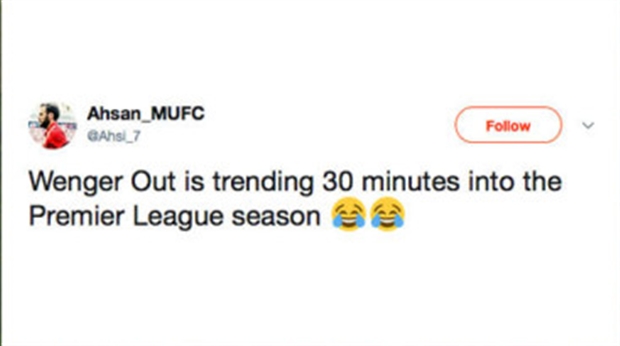 Ngay trận ra mắt, 'Wenger Out' đã làm loạn Twitter - Bóng Đá