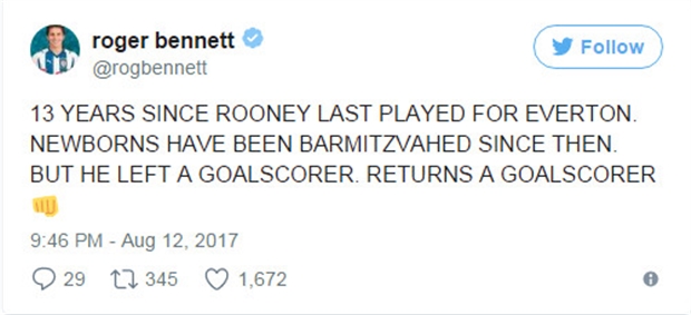 Fan Everton 'phát điên' vì nhà vua Rooney đã trở lại - Bóng Đá