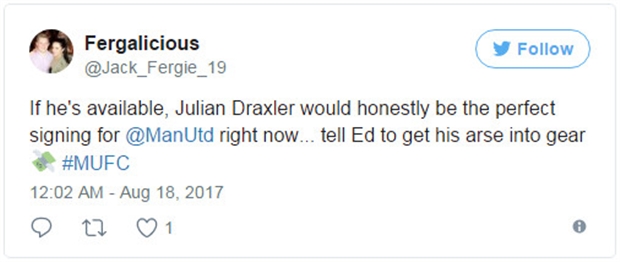 Nhanh lên Man Utd, Draxler mới chính là người thích hợp - Bóng Đá