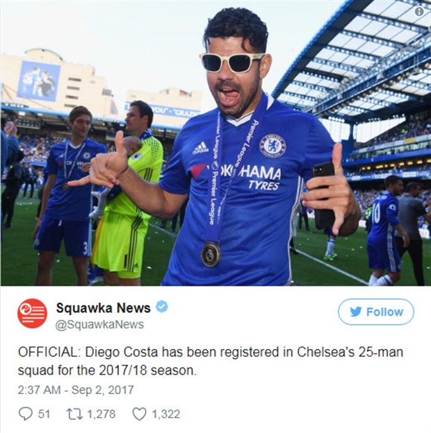 Fan Chelsea mở hội vì Costa đã trở lại - Bóng Đá