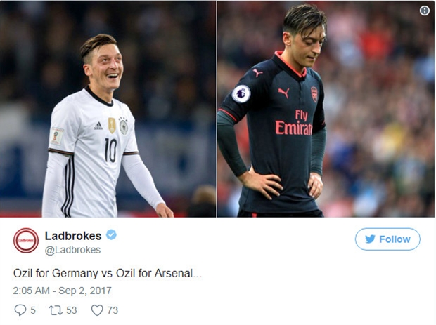 Fan Arsenal 'sôi máu' vì Ozil thi đấu nhiệt huyết trên tuyển Đức - Bóng Đá
