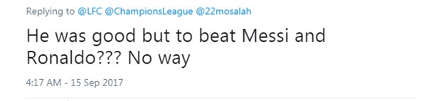 Salah đánh bại cả Messi lẫn Ronald, UEFA đang đùa? - Bóng Đá
