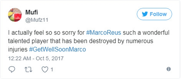 Tâm thư của Marco Reus chạm đáy lòng con tim NHM - Bóng Đá