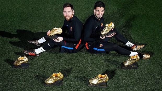 Messi rủ Suarez cùng nhau khoe Giày Vàng - Bóng Đá