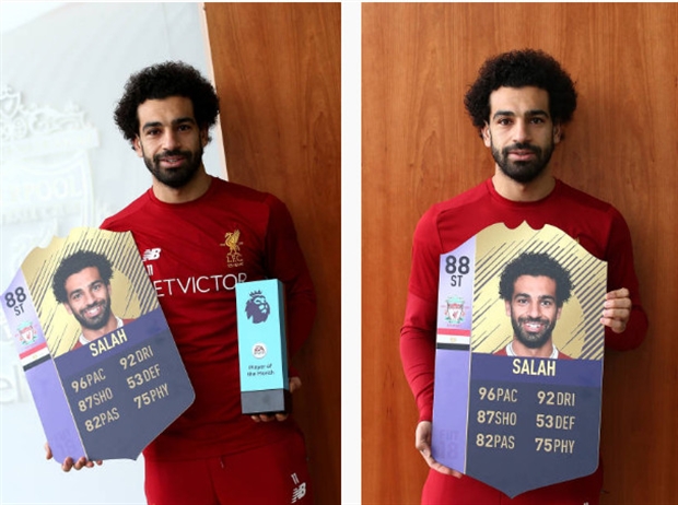 Salah 'đơ người' khi nhận giải cầu thủ xuất sắc - Bóng Đá