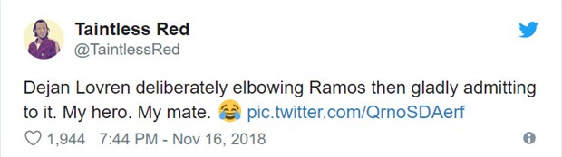 Lovren cho Ramos 'ăn chỏ', fan Liverpool tranh cãi gay gắt - Bóng Đá