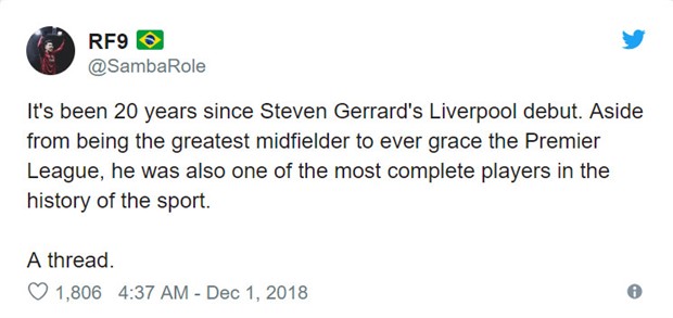 Ngày này năm xưa: Gerrard chính thức ra mắt Liverpool - Bóng Đá
