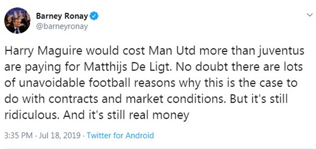 CĐV Man Utd tức điên vì De Ligt rẻ hơn Maguire - Bóng Đá