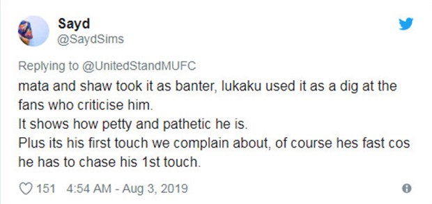 Khoe chạy nhanh, Lukaku vẫn hứng gạch từ CĐV Man Utd - Bóng Đá
