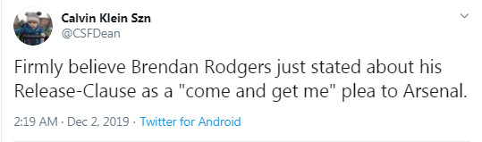 Tiết lộ bí mật, Brendan Rodgers đã 