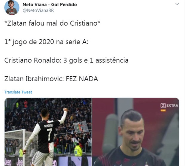 Fan Ronaldo hả hê vì Ibrahiovic bị 
