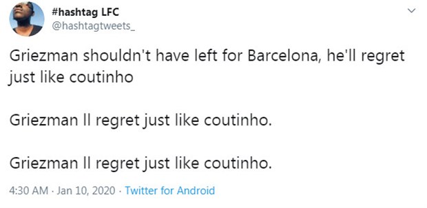 Griezman đang gặp báo ứng như Coutinho - Bóng Đá