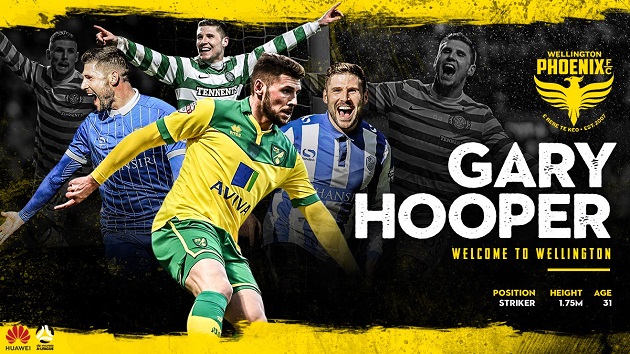 Former Premier League striker Gary Hooper Wellington Phoenix's new marquee man - Bóng Đá