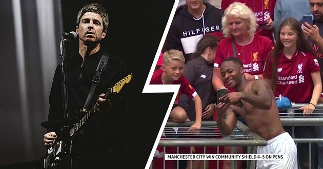 Former Oasis star Noel Gallagher reveals his dream Anfield scenario with Sterling scoring in front of the Kop - Bóng Đá