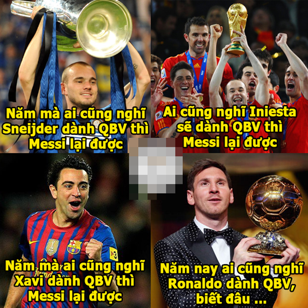 Ảnh chế: Messi "hớt tay trên" QBV 2016 của CR7; Than Quảng Ninh phá kỷ lục chuyển nhượng vì Hulk?