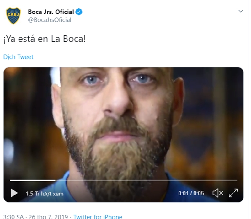 Daniele De Rossi về Boca Juniors - Bóng Đá
