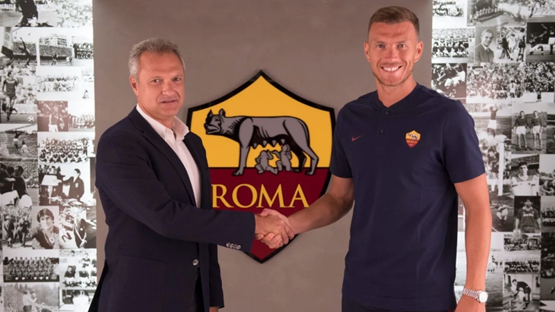 Edin Dzeko gia hạn hợp đồng với AS Roma - Bóng Đá