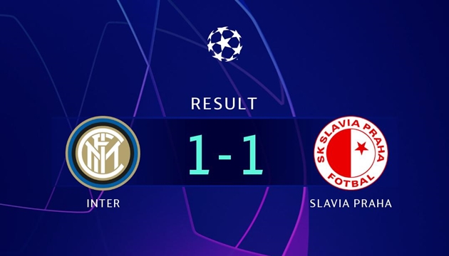 Ảnh trận Inter Milan 1-1 Slavia Praha - Bóng Đá