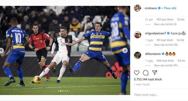 Ronaldo đăng trên Instagram - Bóng Đá