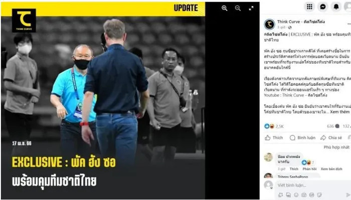 Thầy Park sẵn sàng dẫn dắt Thái Lan; Cựu sao Barca tiếp tục muốn khoác áo ĐT Việt Nam - Bóng Đá
