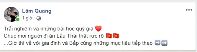 Bị loại, Anh Quang chúc ĐT Việt Nam 