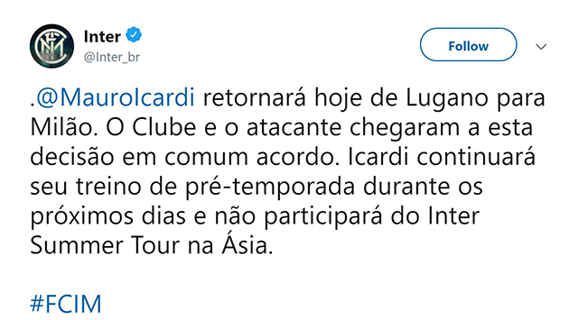 Official: Icardi leaves Inter camp - Bóng Đá