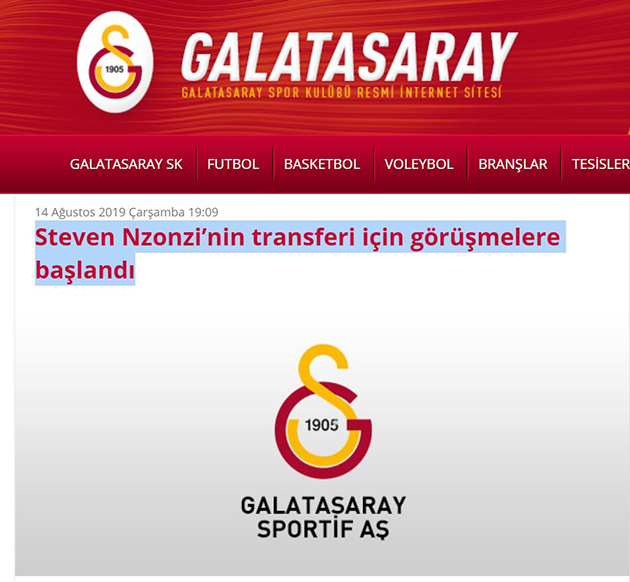 Galatasaray confirm Nzonzi deal - Bóng Đá
