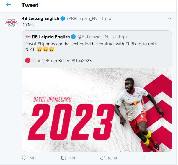 RB Leipzig nhắc nhở M.U vụ Upamecano - Bóng Đá