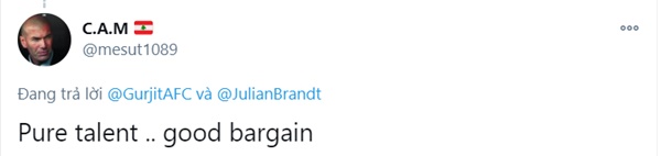 Fan Arsenal phấn khích với Julian Brandt - Bóng Đá