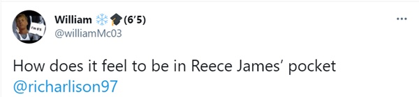 “Richarlison, cảm giác như thế nào khi ở trong túi của Reece James?”